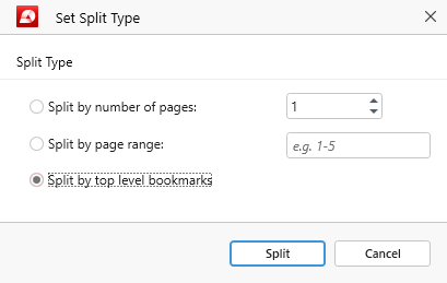 PDF Extra: splitting pages